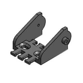 Connecting element of the Kabelschlepp "B" guide for the KS guide